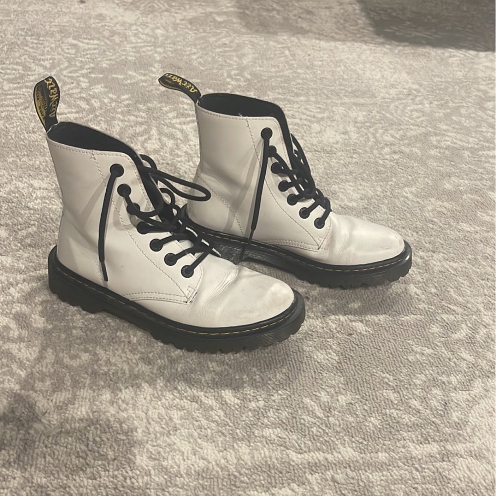 Doc martens size 6.5 white boots